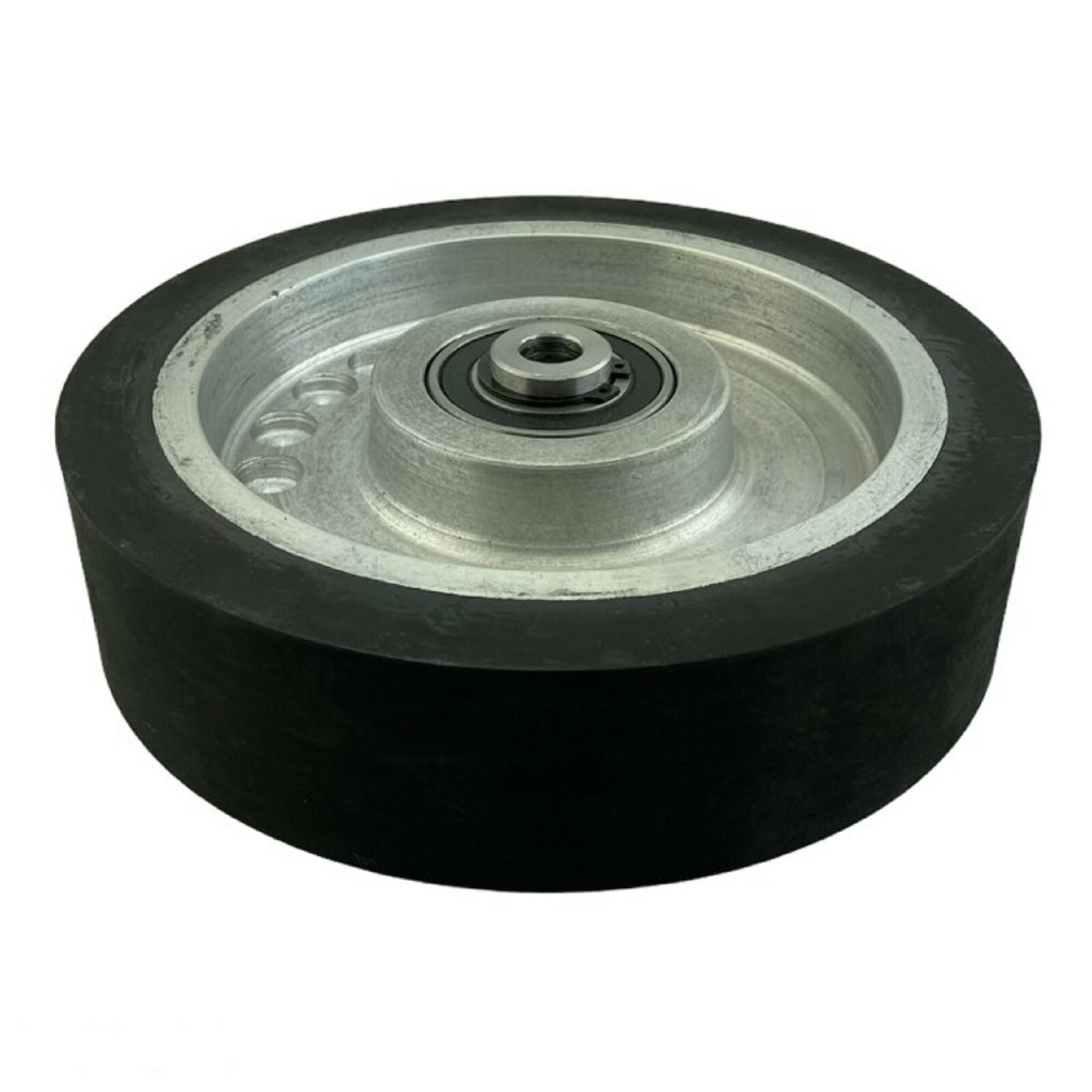 6″ Smooth Black Rubber Contact Wheel Dynamic Balance For Belt Grinder