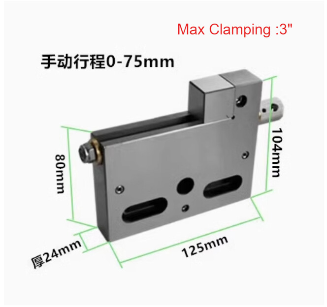 1Pc CNC Wire EDM High Precision Vise Stainless Steel 3″ Jaw Opening 3 Kg Clamp