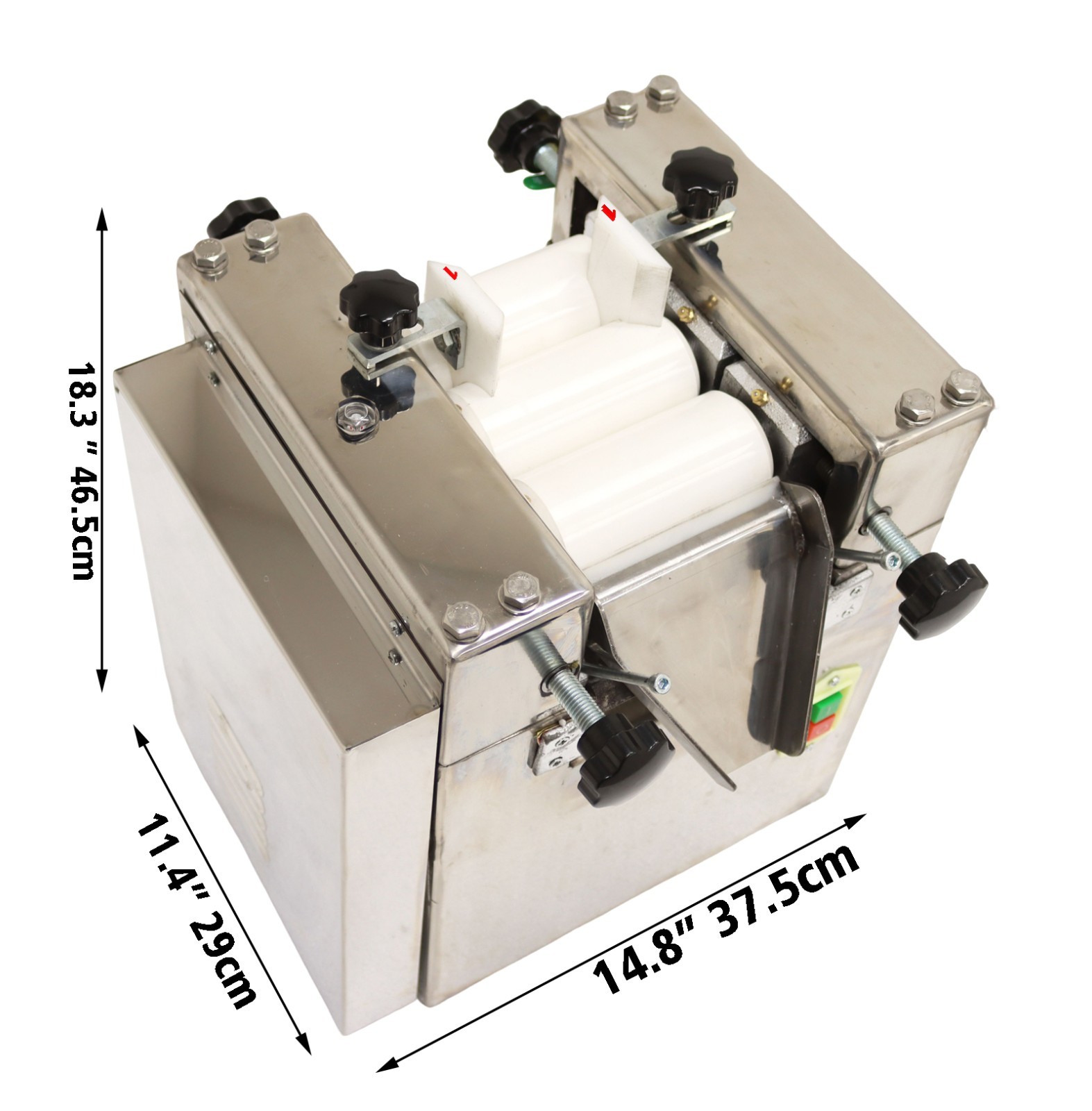 750W 110V Lab/Industrial Triple Roll Mill Grinder with 3 Zirconia Ceramic Rolls