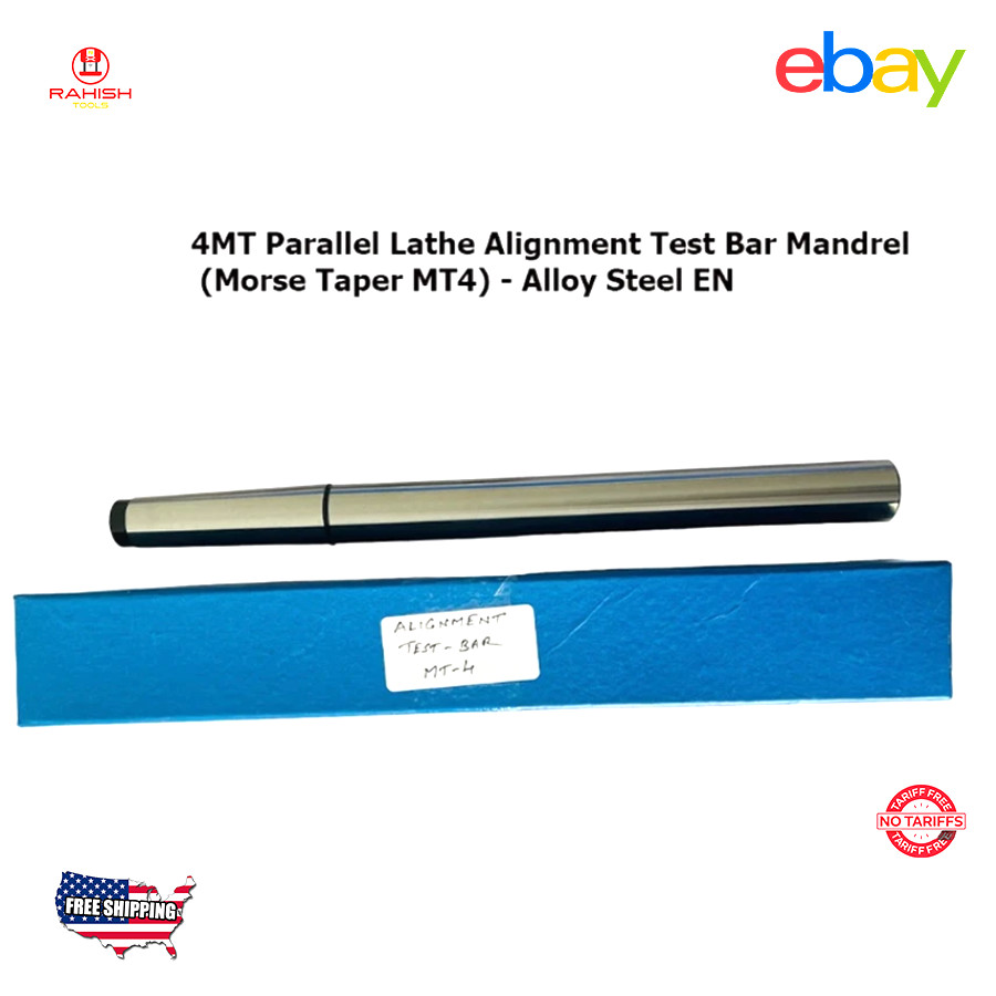 Parallel Lathe Alignment Test Bar Mandrel (Morse Taper MT4) 4MT – Alloy Steel EN