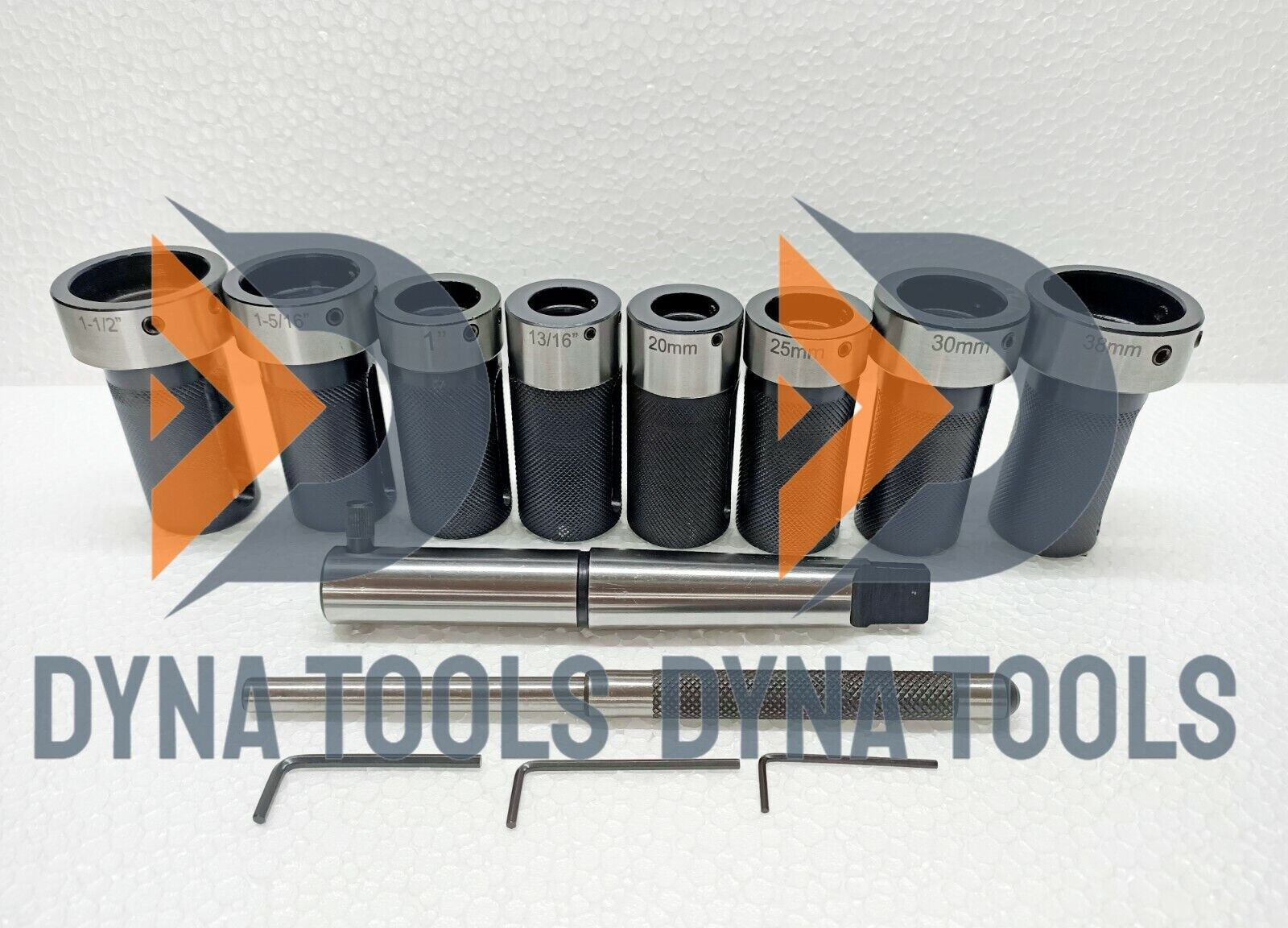 Lathe Tailstock Die Holder 8 Pcs Set MT3 Shank Holds 4 Metric & 4 Imperial Dies