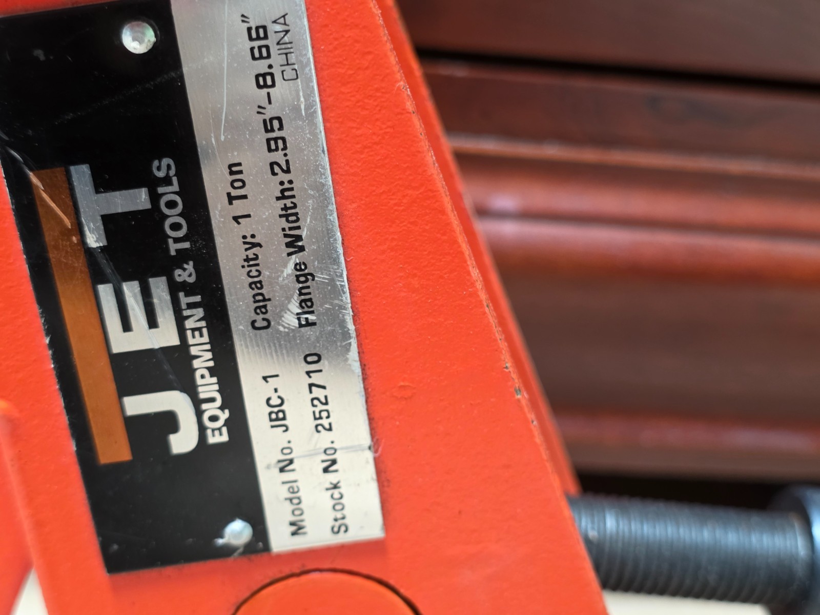 JET Equipment & Tools 1-Ton Heavy-Duty Beam Clamp JBC-1