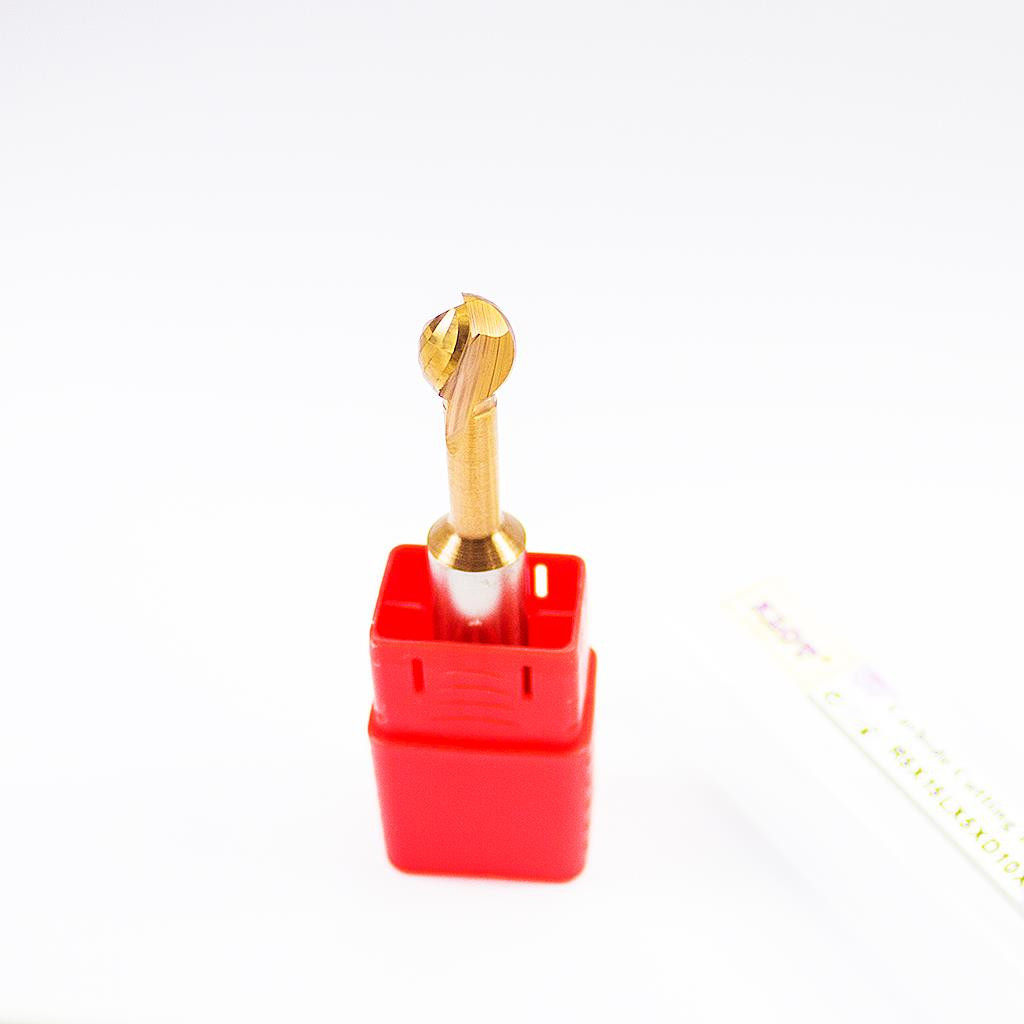 TiCN Coated Solid Carbide Ball Nose End Mill Lollipop Cutter R1mm-R6mm CNC
