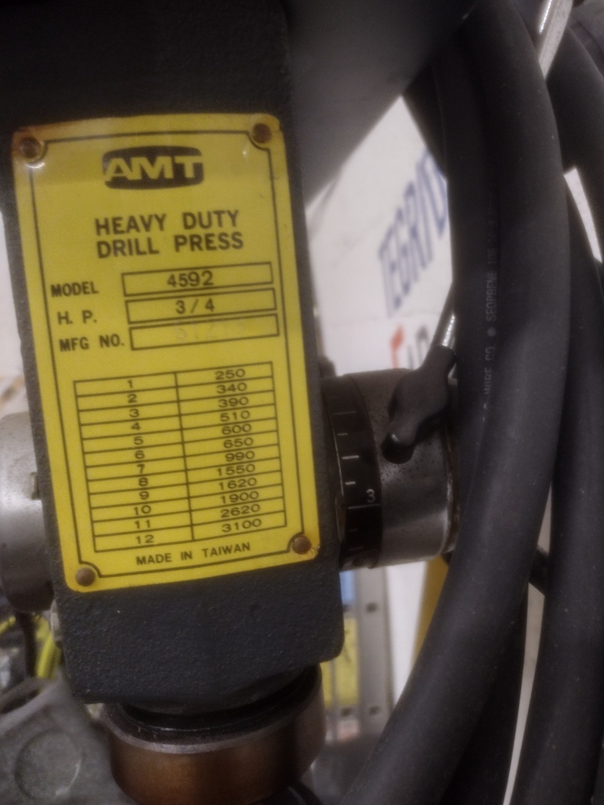 AMT 4592 Heavy Duty Drill Press – 3/4 HP – 12 Speed Floor Model – Local Pickup