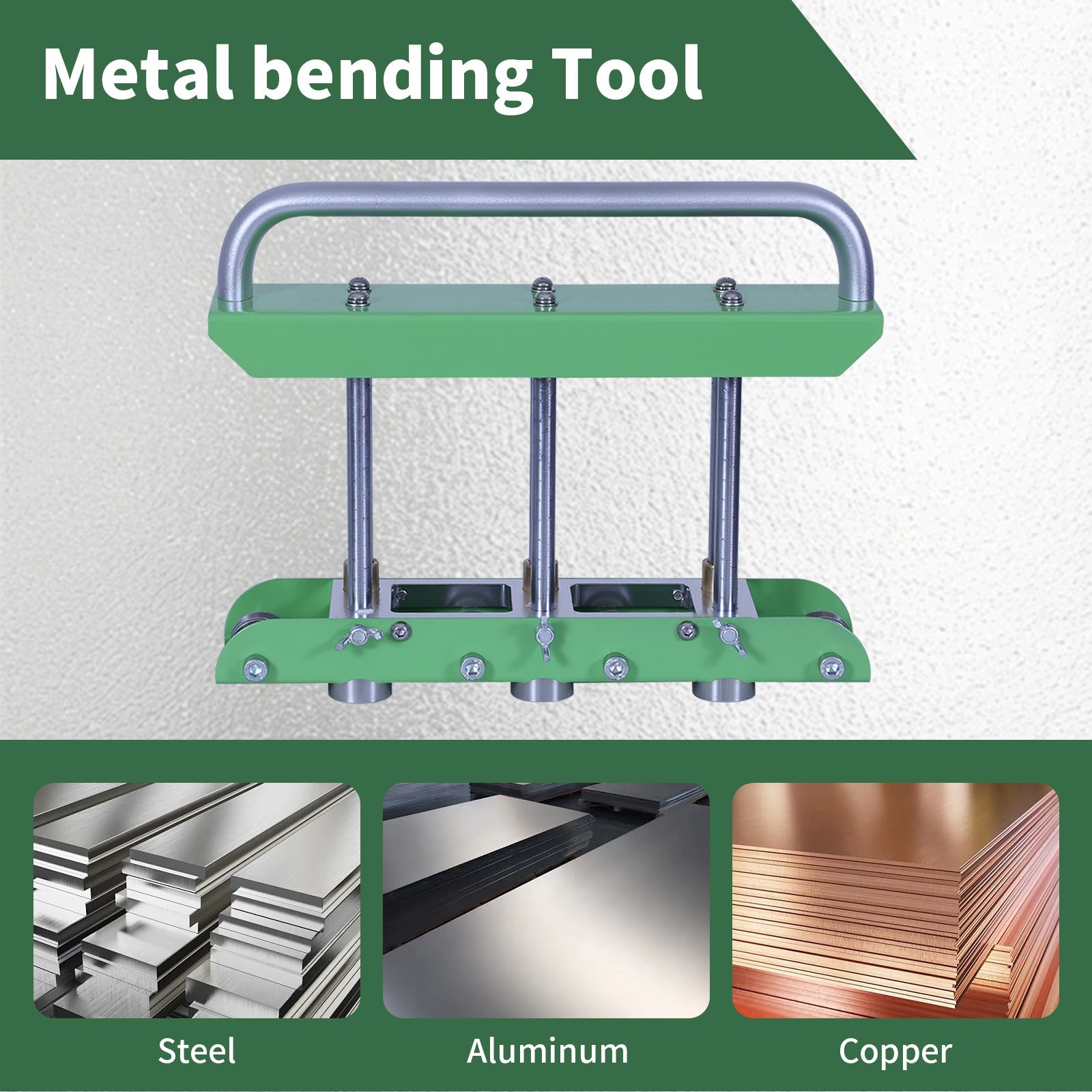 Sheet Metal Roller 3 Station Metal Bender, 0-90 Adjustable Bending, Portable