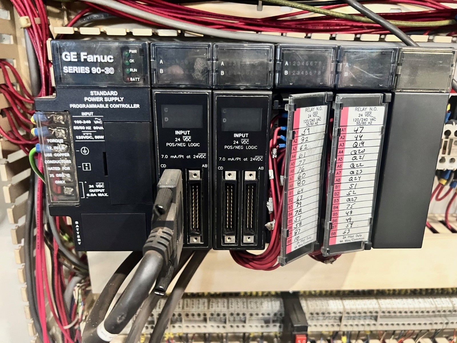 USED PEDDINGHAUS CNC DRILL LINE CONTROL, FAGOR, PACIFIC SCIENTIFIC, GE FANUC