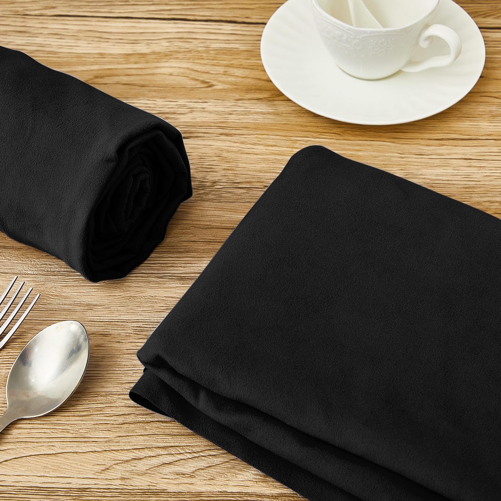 Jecery 1.1 Yd Anti Tarnish Silver Polishing Cloth Luxury Jewelry Cleaner Black