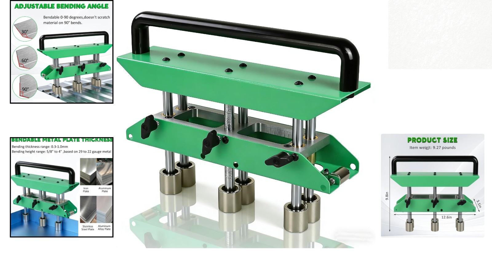 Versatile Steel Edge Roller Bender with Dual-Scale Gauge and Brass Connections