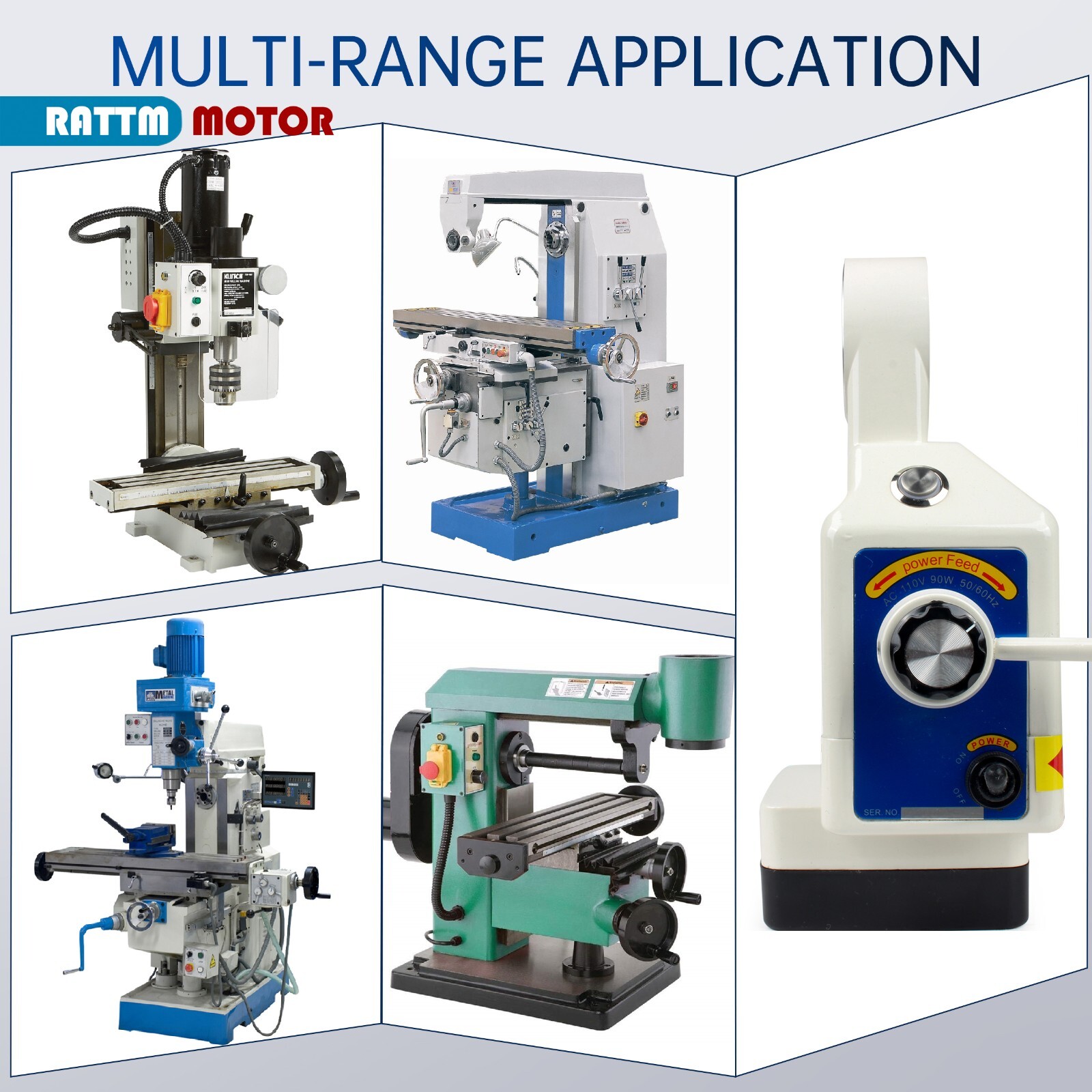 US SHIP】 JN400S 110V Y-Axis+Z- Axis Milling Machine Power Feed Mill Table Power