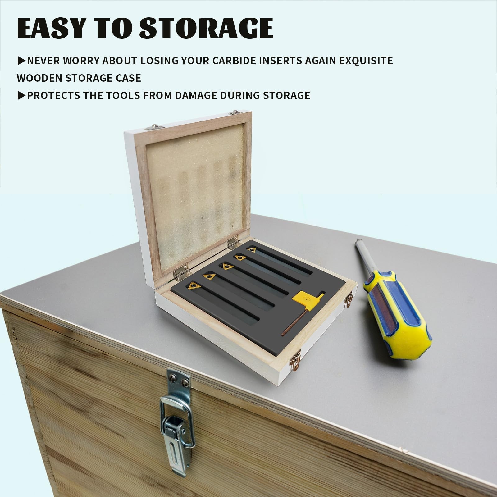 Metal Lathe Cutting Tools,5pcs 3/8” Shank Carbide Metal Cutting Tool Bits Kit,I