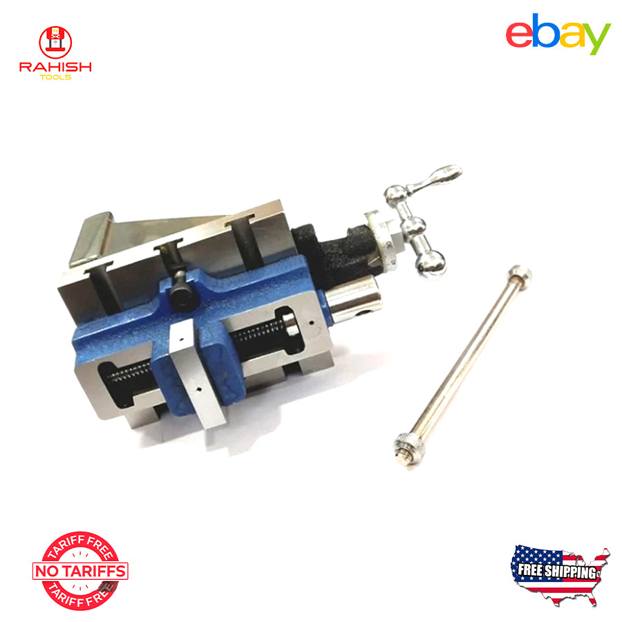 New Lathe Vertical Milling Slide 4″ x 5″ Fixed Base With 2″ Self Centering Vice