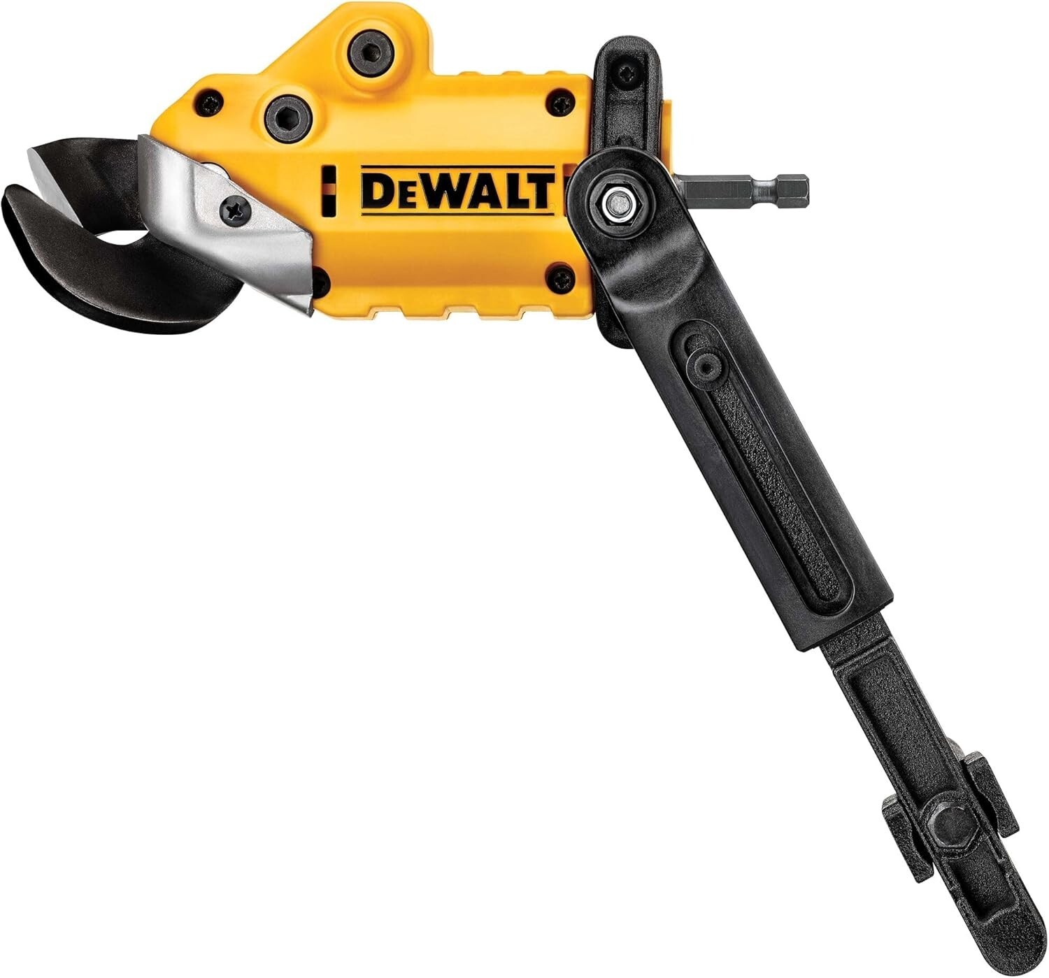 Metal Shear/Cutter Drill Attachment,360 Degree Pivoting Head, Cuts 18GA Material
