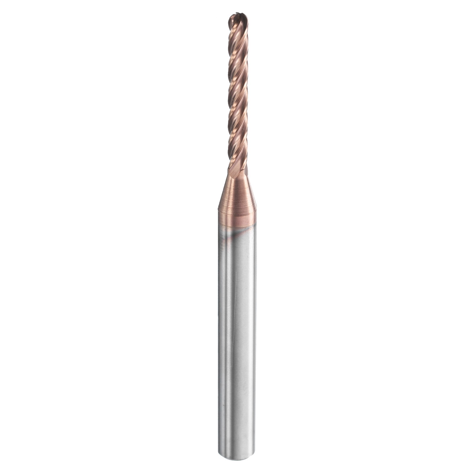 4 Flute Ball Nose End Mill 1″ Cutting Length Uncoated for Carving Grinding