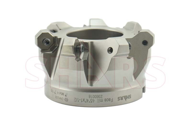 Shars 4″ 45° Indexable Face Mill ONHU 16 Cutting Edge Insert + Certificate R[