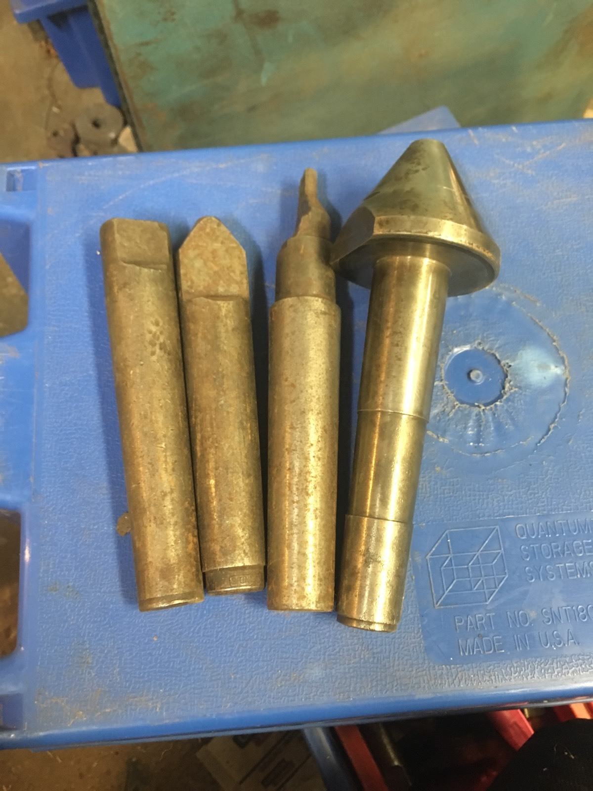 4pc #9 Jarno Taper Solid Metal Lathe Dead Center Bull Nose Cutter Grinder 4