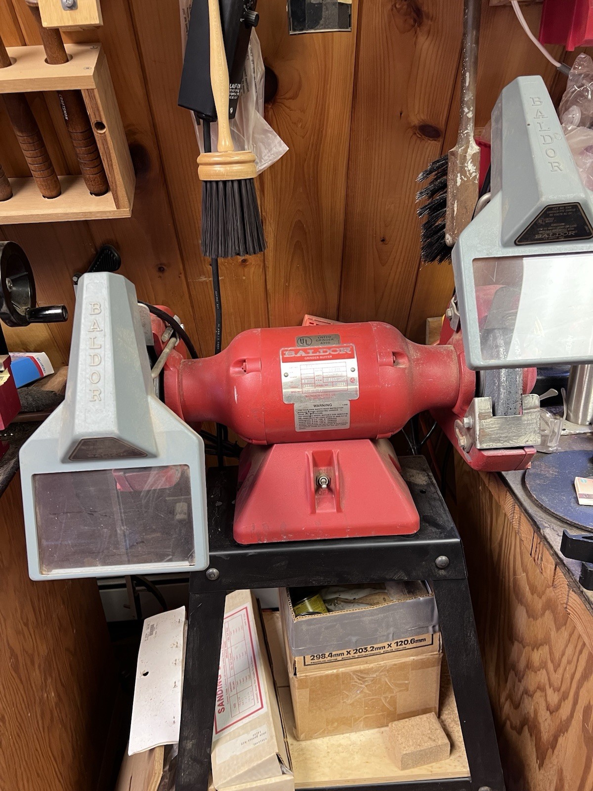 Vintage Baldor 762RE Bench Grinder Buffer 1/2 HP 3600 RPM USA Heavy Duty