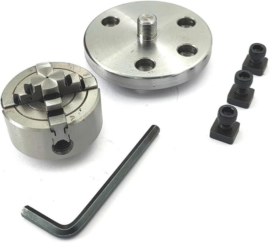 Small Chucks for 3″ & 4″ Inch Rotary tables with Steel Back Plate