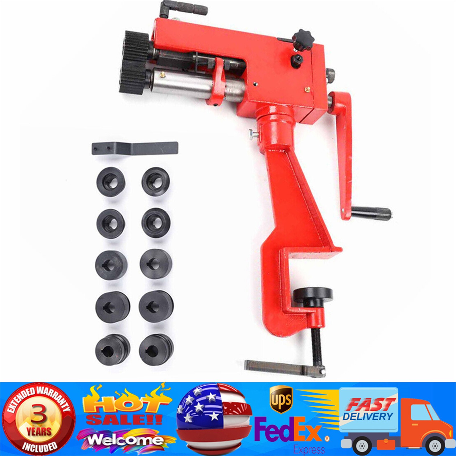 RM-08 7inch Sheet Metal Fabrication Bead Roller Rotary Machine 22-Gauge w/6 Dies