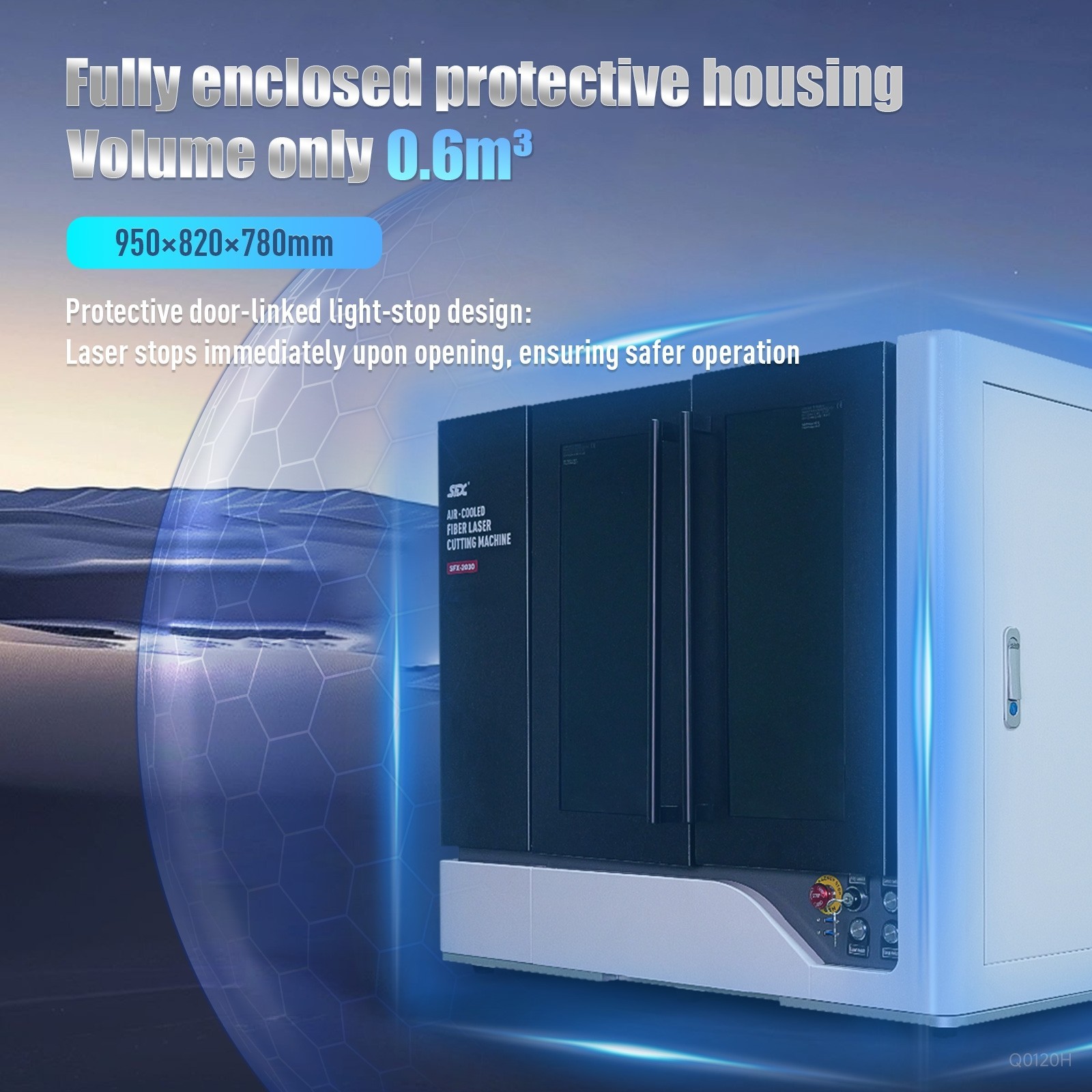 SFX 1200W Laser Cutter Air-cooled Precision Fiber Laser Cutter For Metal Cutting