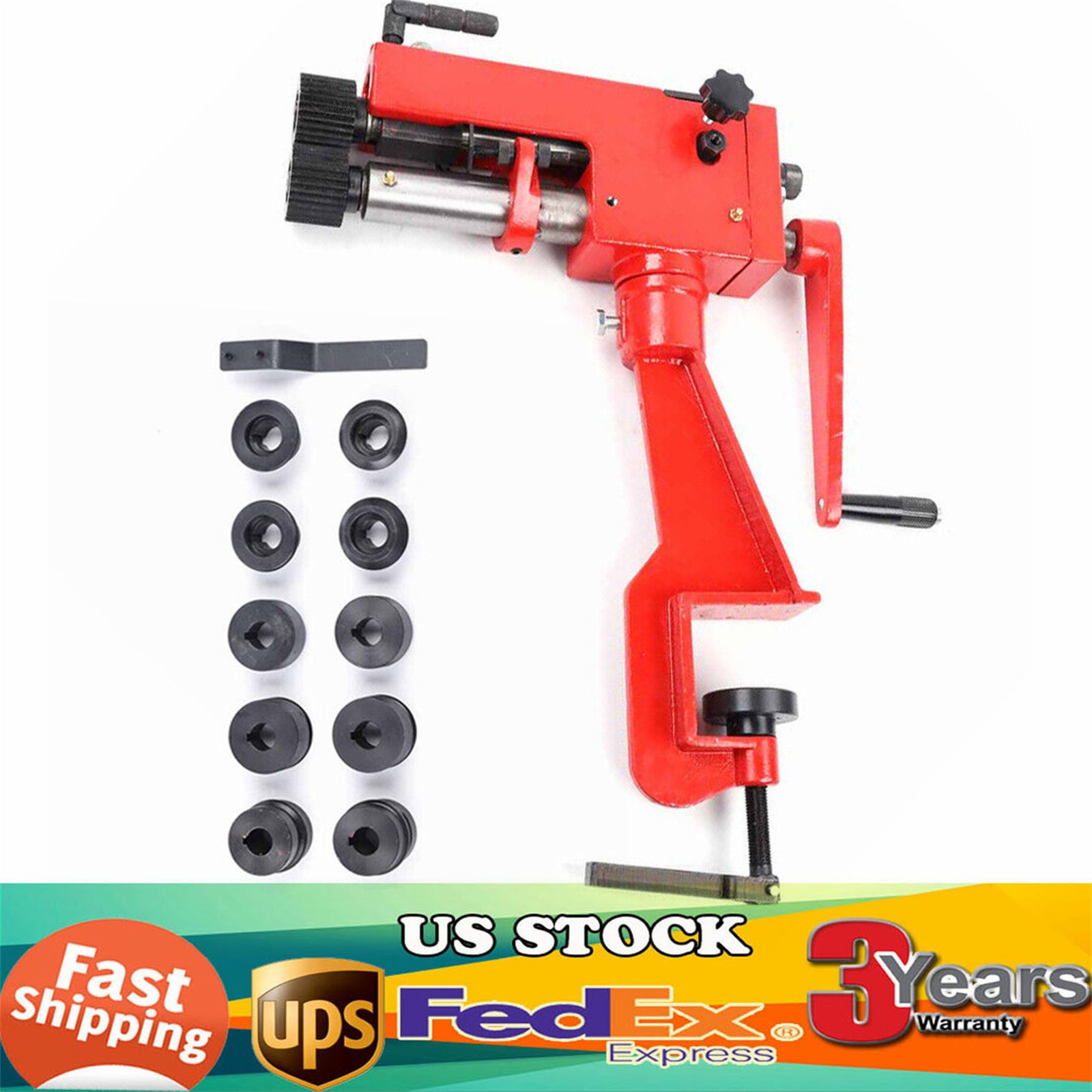 7in Sheet Metal Bead Roller 6 Die Sets Manual Gear Drive Table Mount