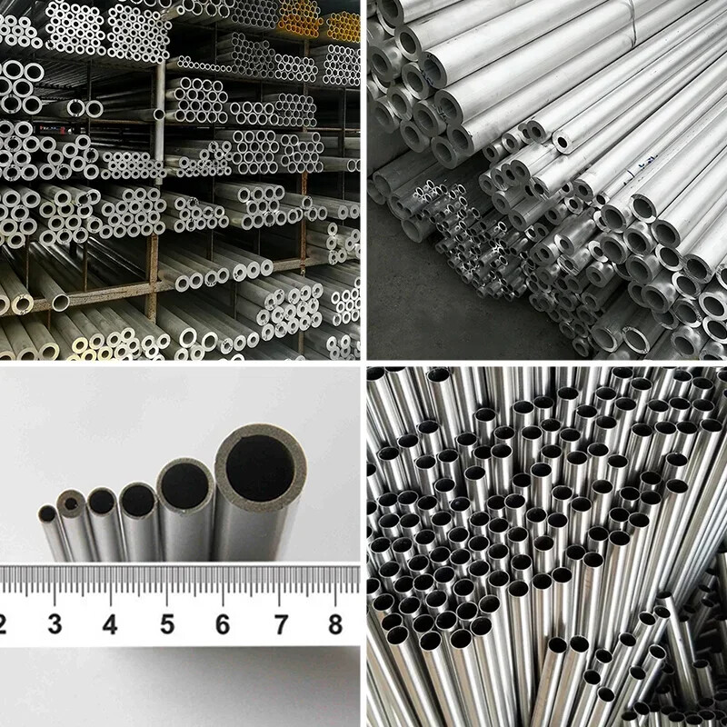 Aluminum Alloy Tube 0.3mm Thickness 1.1-10mm OD Straight 300 500mm Pipe Round
