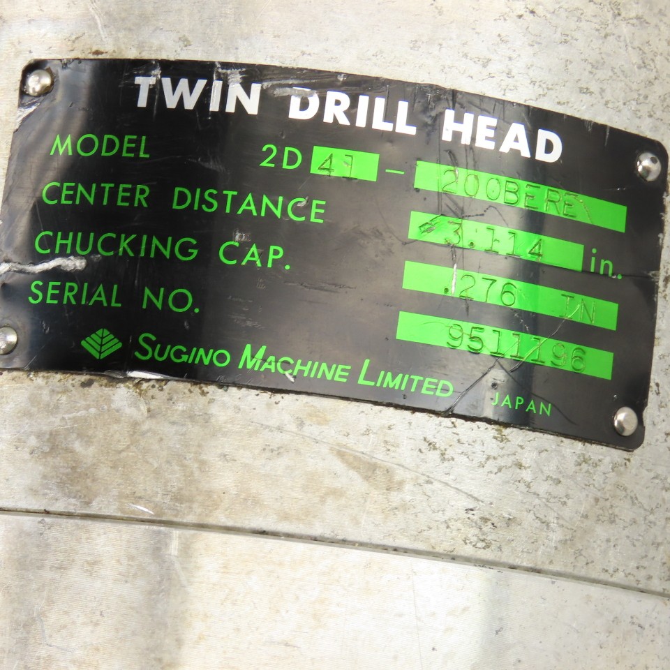 Sugino SN4LU Newtric Drilling Unit 5.91″ Stroke 3PH W/Twin Drilling Head