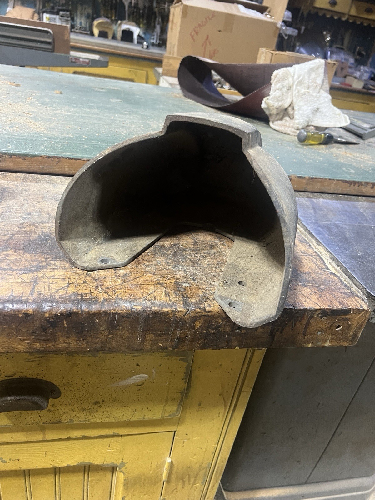 EARLY DELTA MILWAUKEE DRILL PRESS FRONT PULLEY COVER CAST IRON CASTING