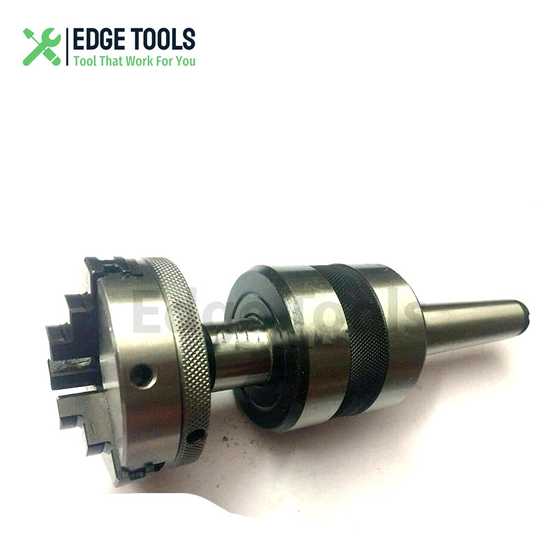 Revolving Centre 3MT shank with 50mm 3 Jaw Chuck mounting for Lathe Tailstock
