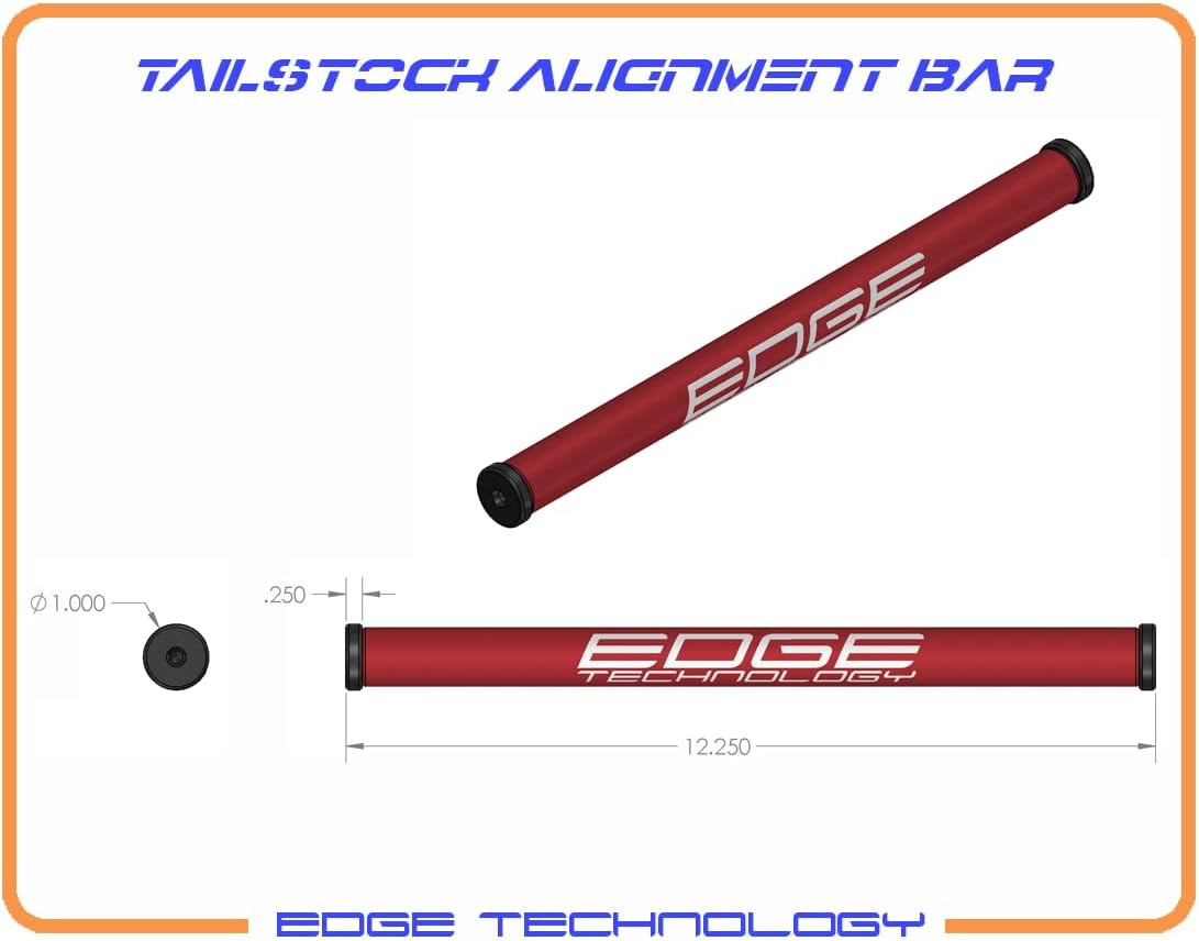 27-000 Tailstock Alignment Bar – 12” Lathe Alignment Test Bar – Precision Ground