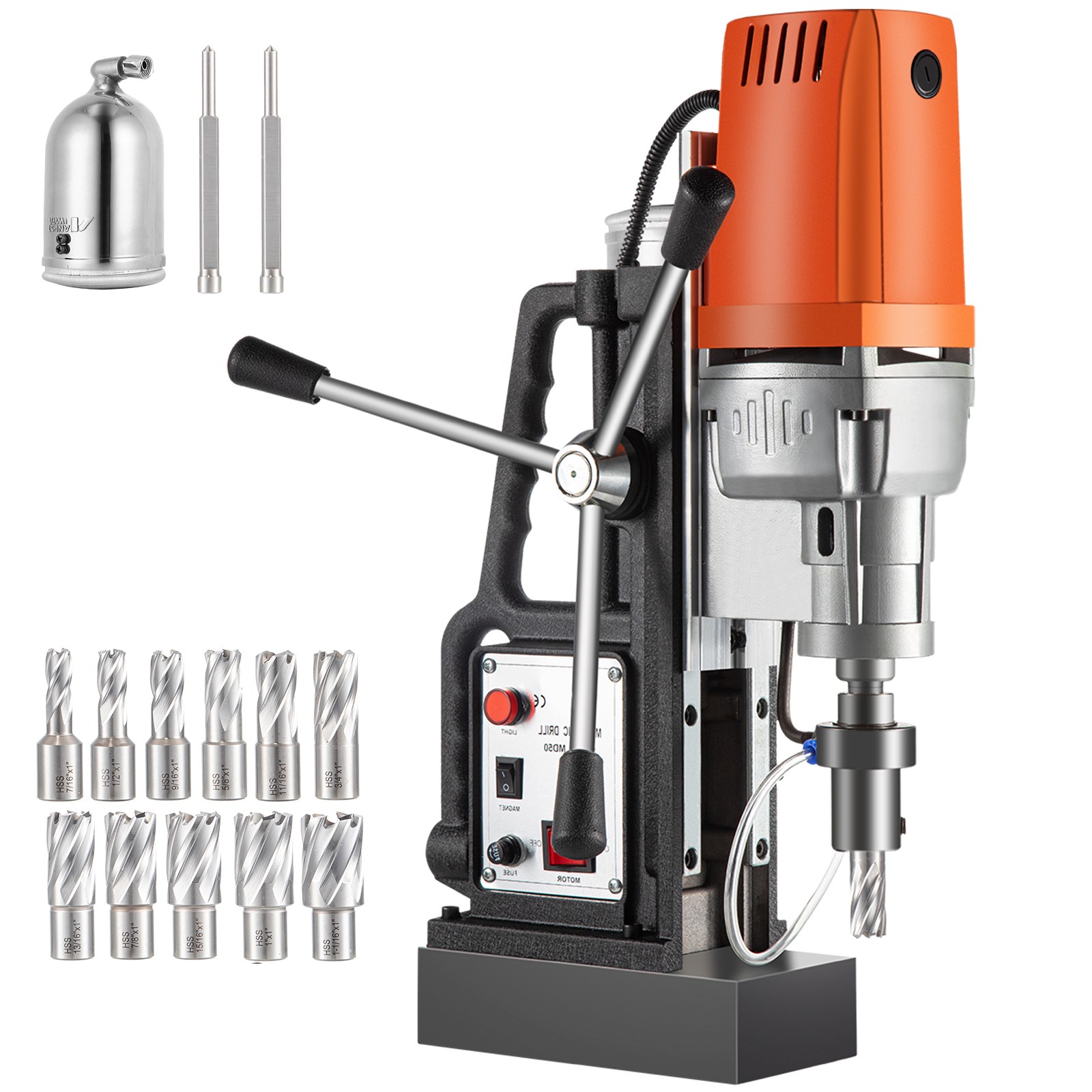 Uimoso MD50 Magnetic Drill Press 2″ Electric Mag Drill 2900lb Force with 13 Bits