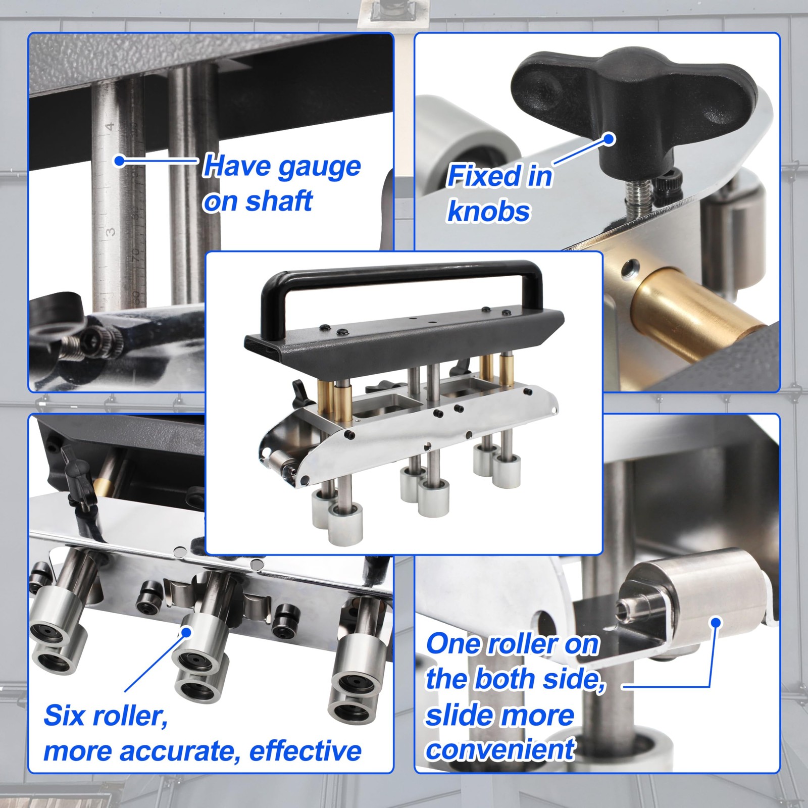 3-Station Edge Roller Bender,5/8″-4″ Bends in 29-22 Steel at 0-90° Angle Black