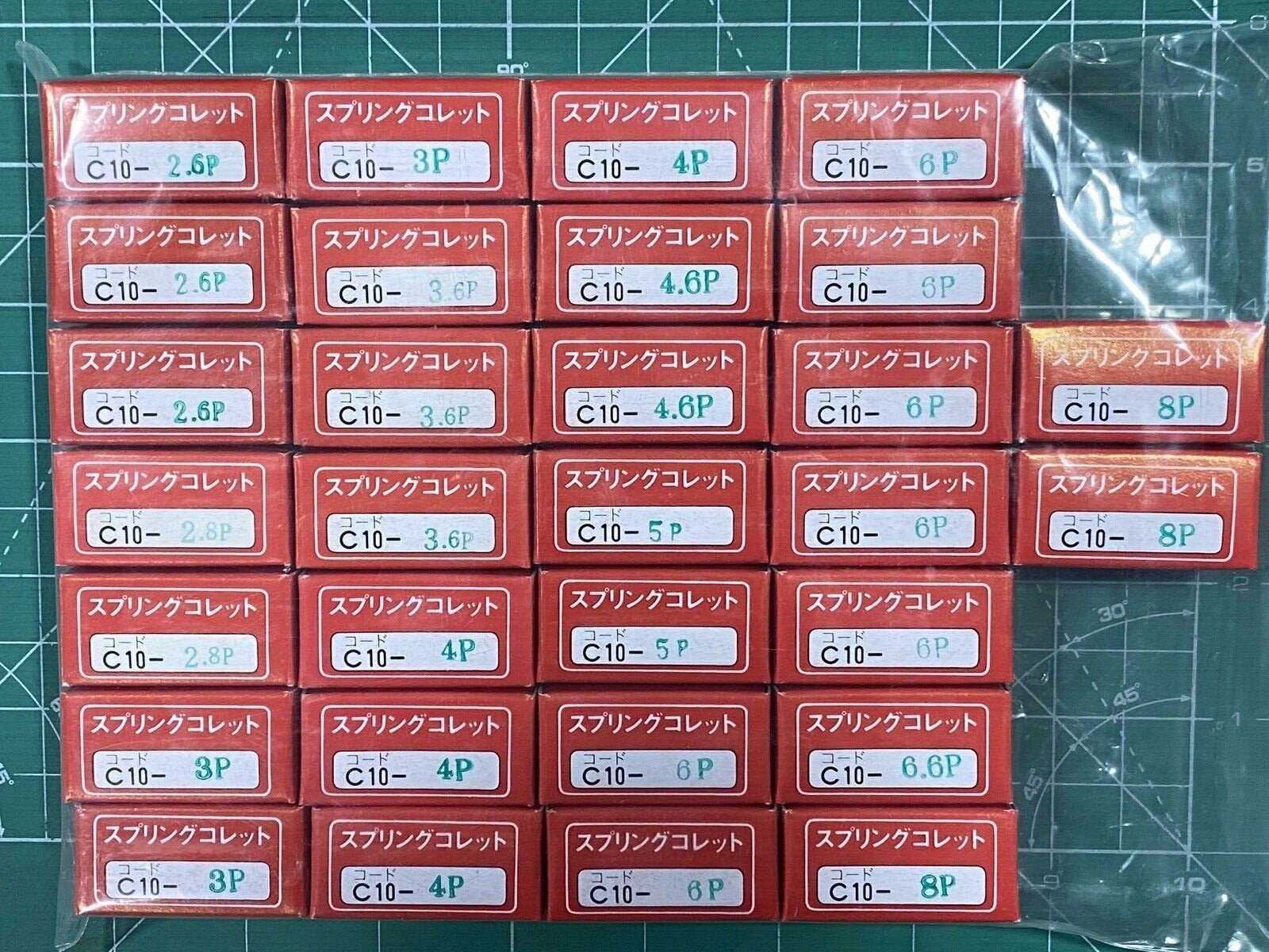 Lot of 30 MST C10 Collet , 2.6P,2.8P,3P, 3.6P, 4P, 4.6P, 5P, 6P, 6.6P and 8P New