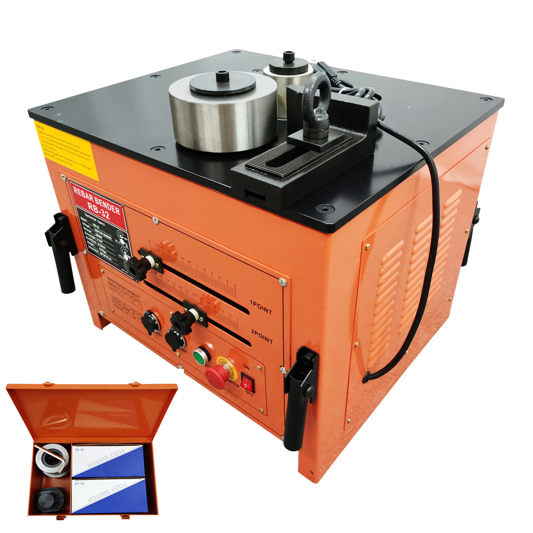 110V Electric Rebar Bender Rebar Heavy Duty Pipe Bending Machine 3000W 6-32 mm