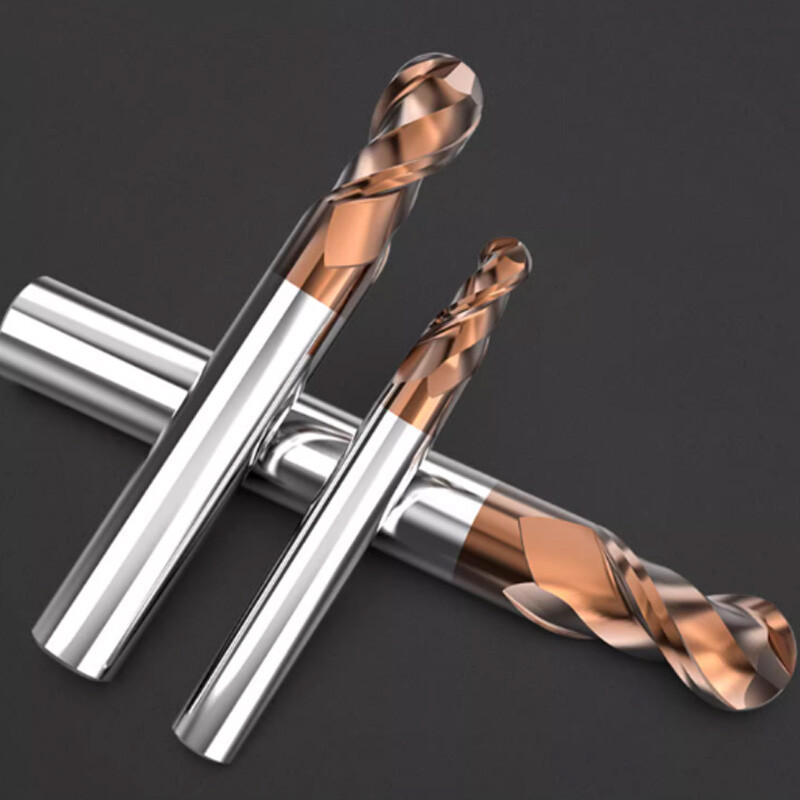 Solid Carbide Ball Nose End Mill R0.5 – R7 2 Flute HRC=55° Milling Cutter TICN