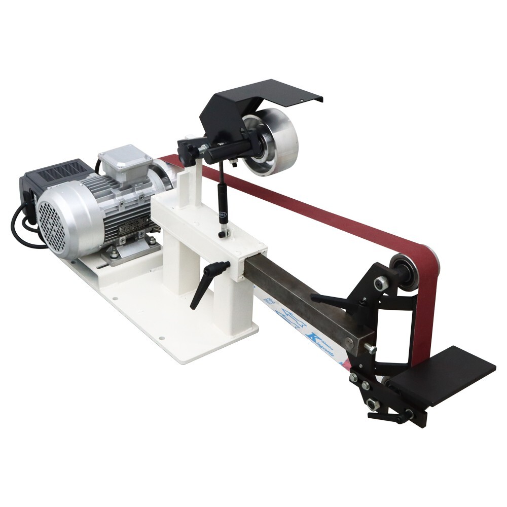 72″-82″ Sand-Belt Grinder with 3 Grinding Wheel for Arc/Flat/Concave Grinding