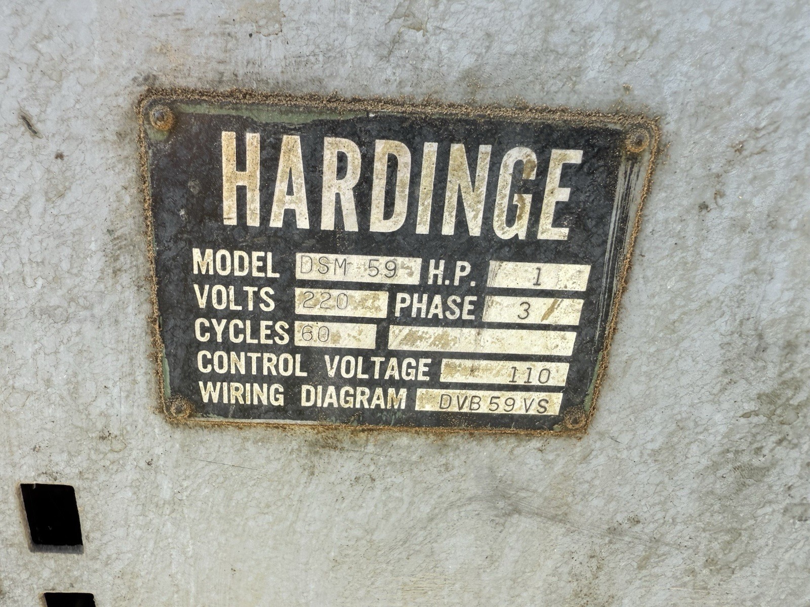 HARDINGE DV-59/DSM-59 1HP PRECISION LATHE