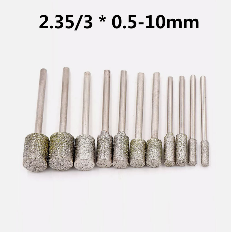 1/5/10pcs Diamond Grinder Drill Bits for 0.5mm-10mm Diamond Grinding Pen Router