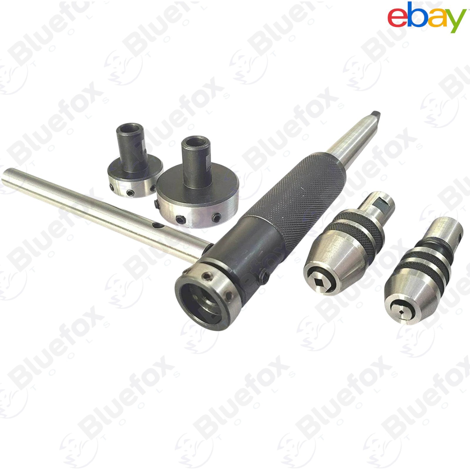 Lathe Tailstock Tap & Die Holder Kit MT3 Shank Threading Tapping Set Wooden Box