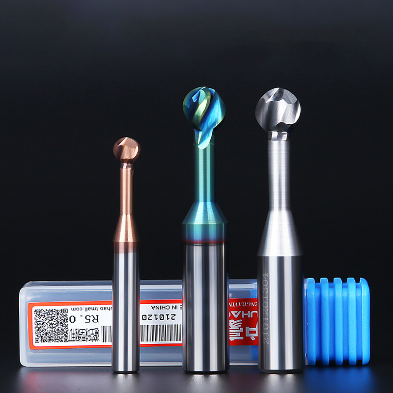 R2mm – R6mm Nano Coated Solid Carbide Ball Nose End Mill Lollipop Cutter CNC New