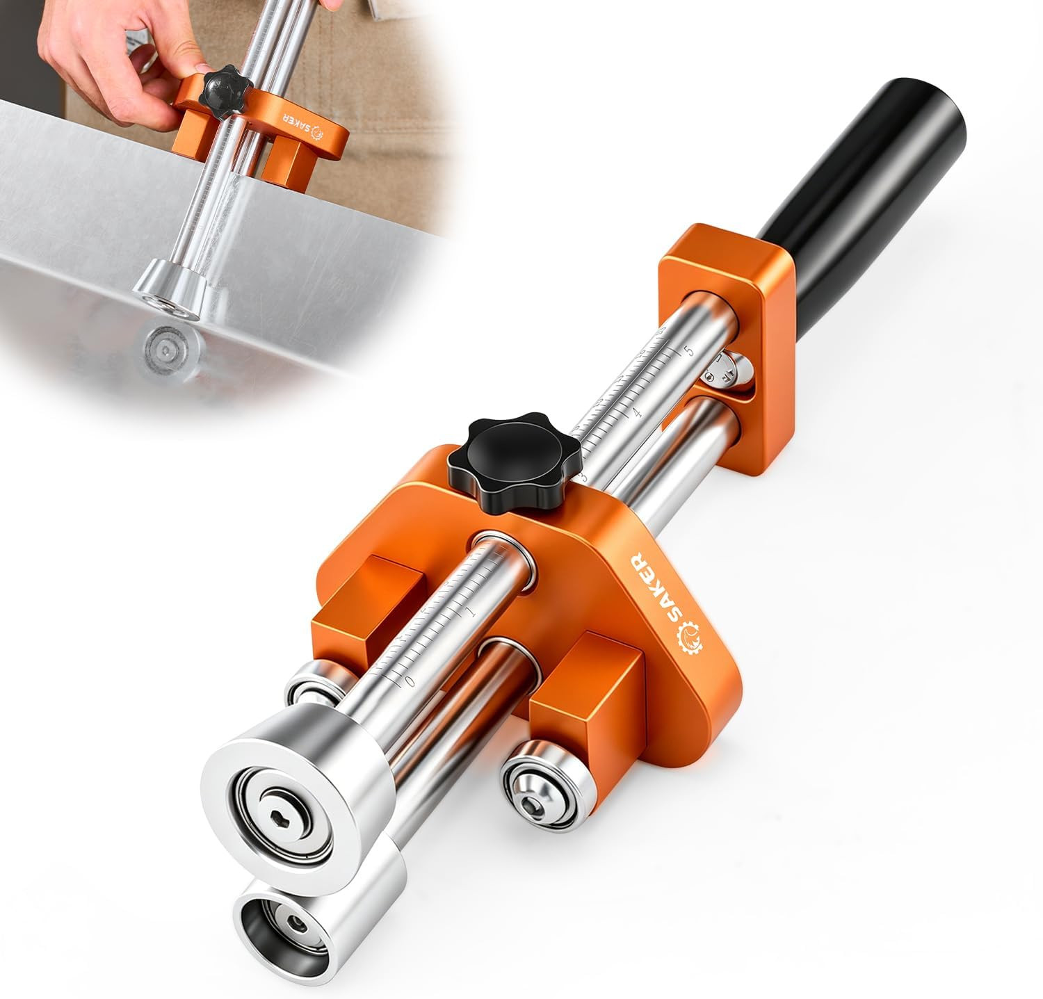 5-Inch Sheet Metal Roller Bender, Adjustable Metal Edge Bending Tool for Roofing