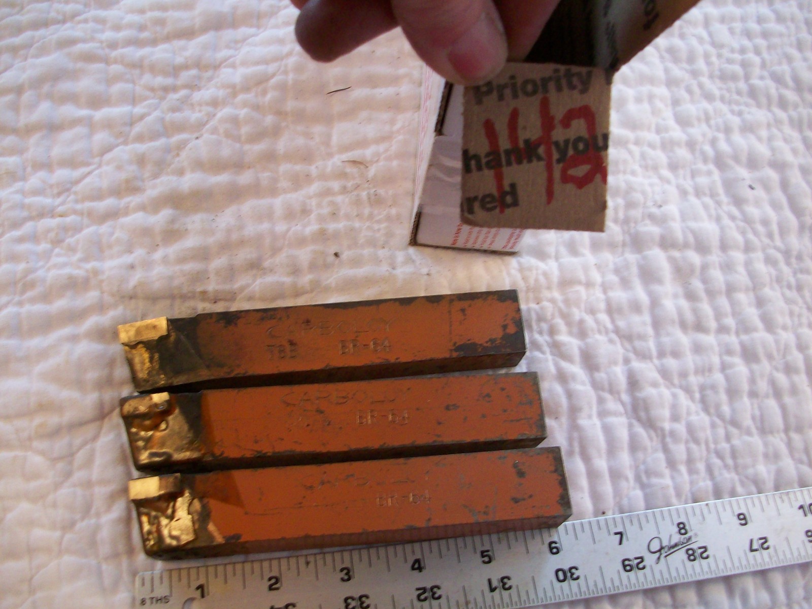 3 Carboloy 78B BR-64 New Old Stock Carbide Tipped Cutting Tool 6″ Long 3/4″ X 1″