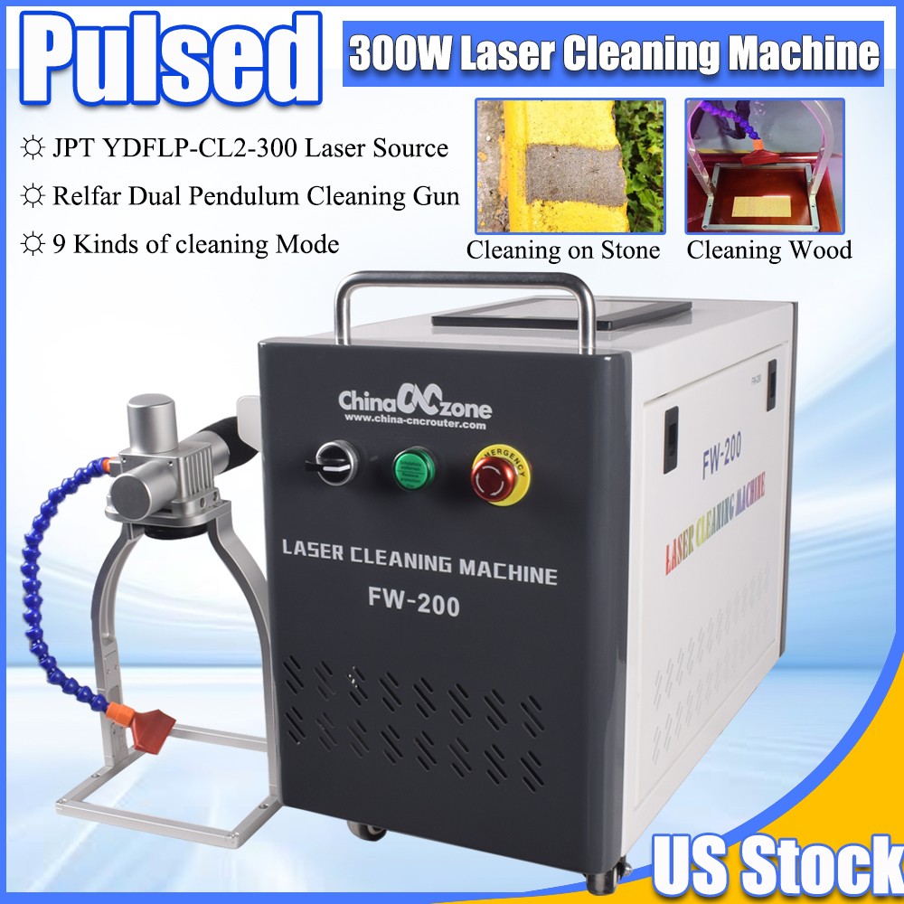 Pulsed 300W JPT Laser Cleaning Machine Metal Wood Cleaning Rust/Paint Remove US