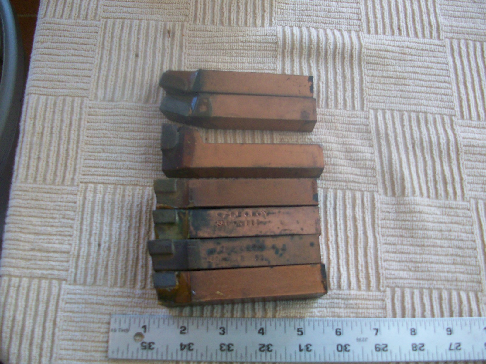 7 Carbaloy NOS Cemented Carbides Cutting Tools 1-FL-12 2-BR-12 78B 4- R-52 350