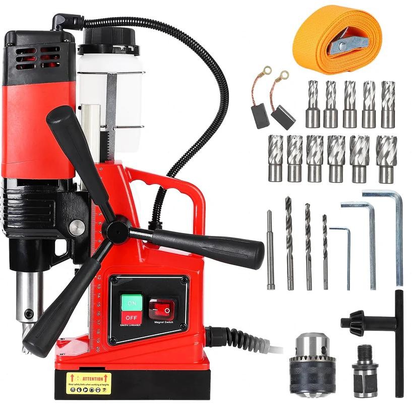 Garvee 1300W Magnetic Drill Press 810RPM Portable Core Drill for Home Industrial
