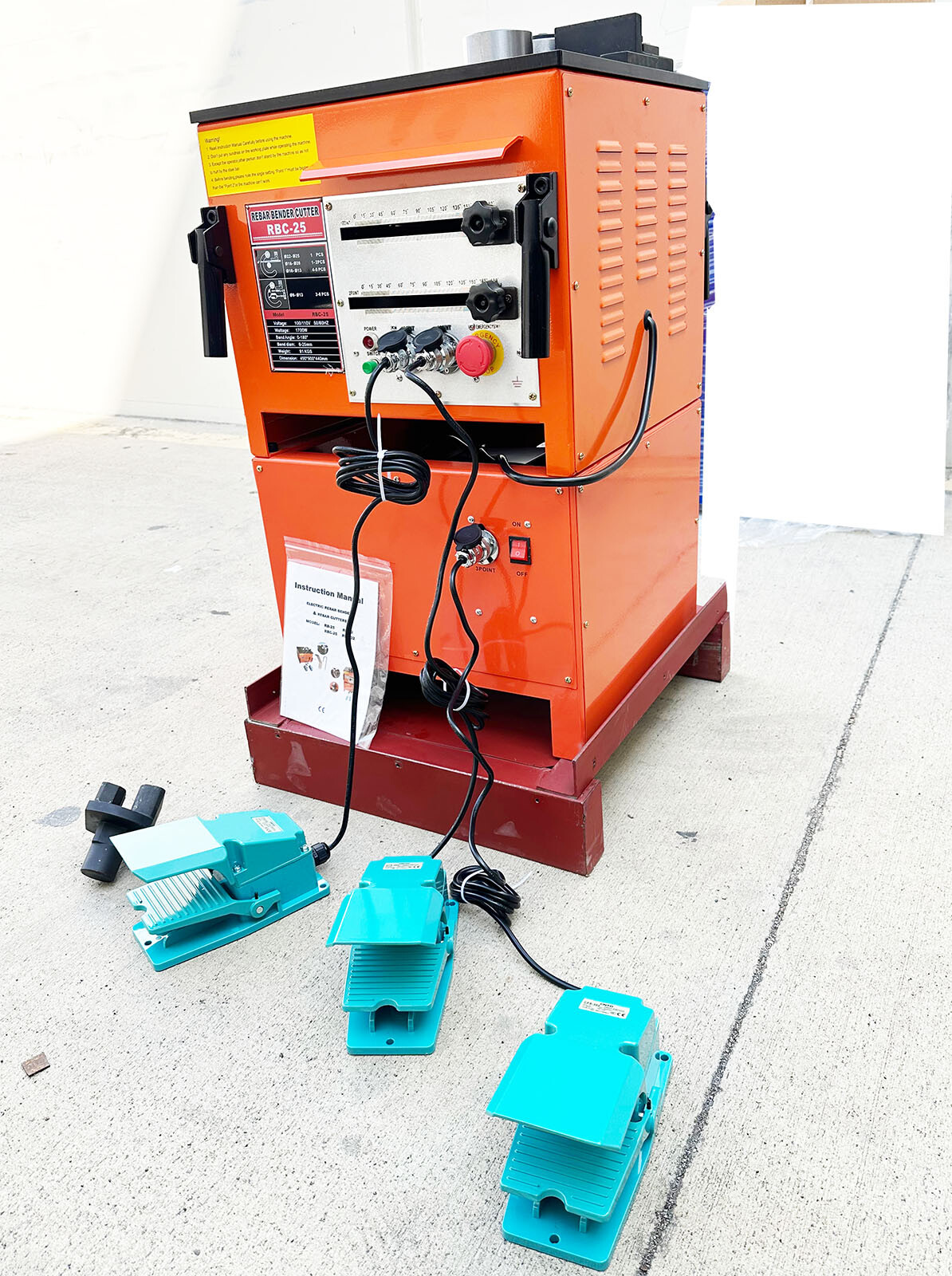#8 Electric Rebar Cutter & Bender Machine 1″ 25mm Cutting Bending Rebar RBC25