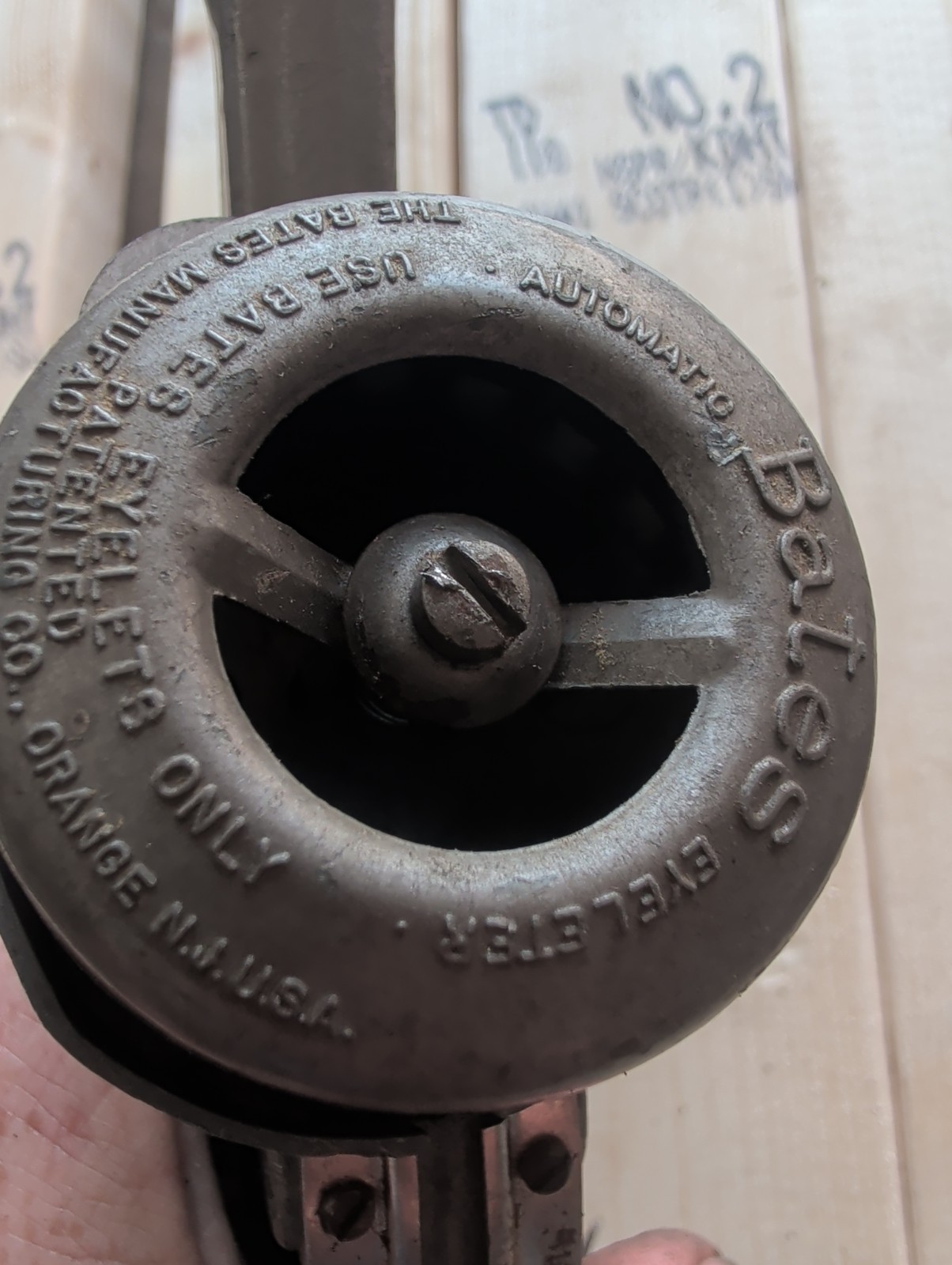 Vintage Bates Eyeleter Hand Press Punch Press Tool Parts Only