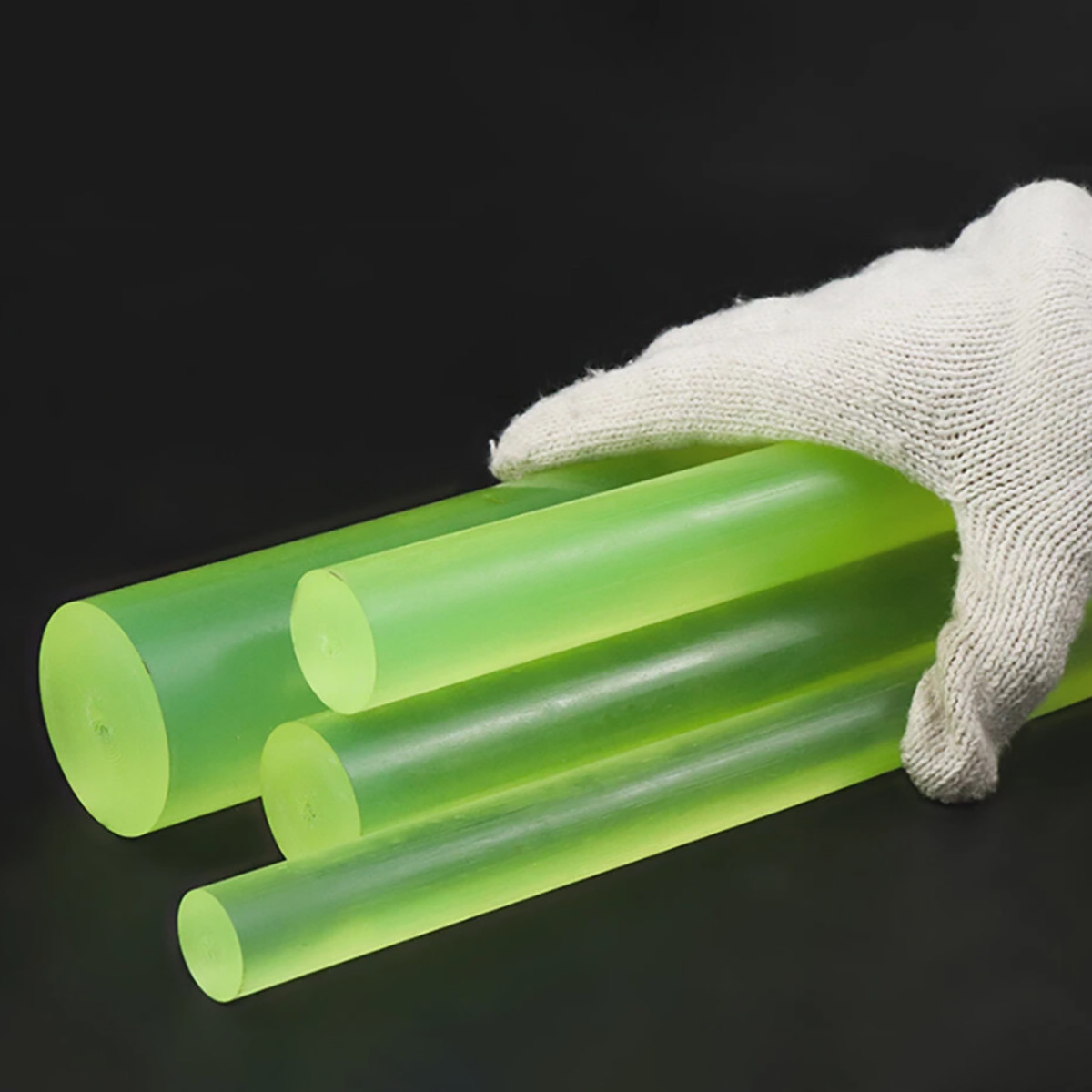 Polyurethane Rod Translucent PU Stick Elastic Rubber Bar Ø2-100mm Long 200-500mm