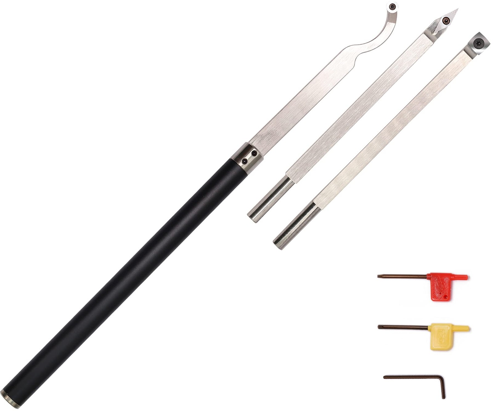 Carbide Tipped Woodturning Tools Wood Turning Tool Set of 3 with Interchangea…
