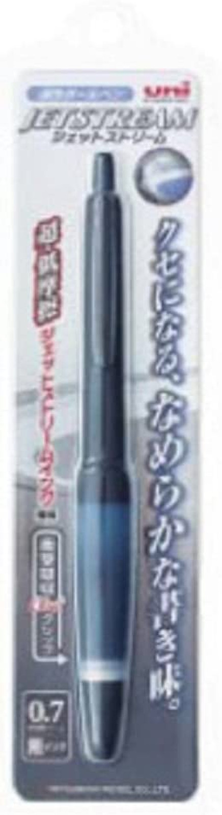 Uni Alpha-Gel Jetstream 0.7 mm Ball Point Pen Black Body Black Ink