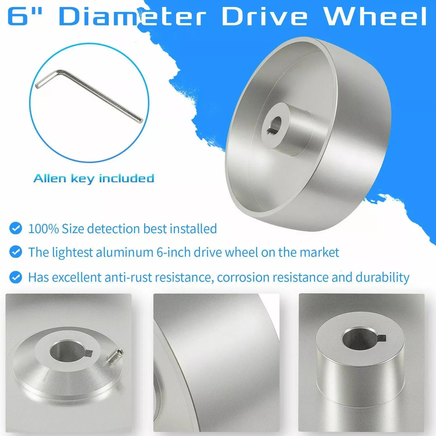 Belt Grinder 2×72 Wheel Set for Knife Grinder 6″ Drive Wheel Crowned 5/8″ Hole